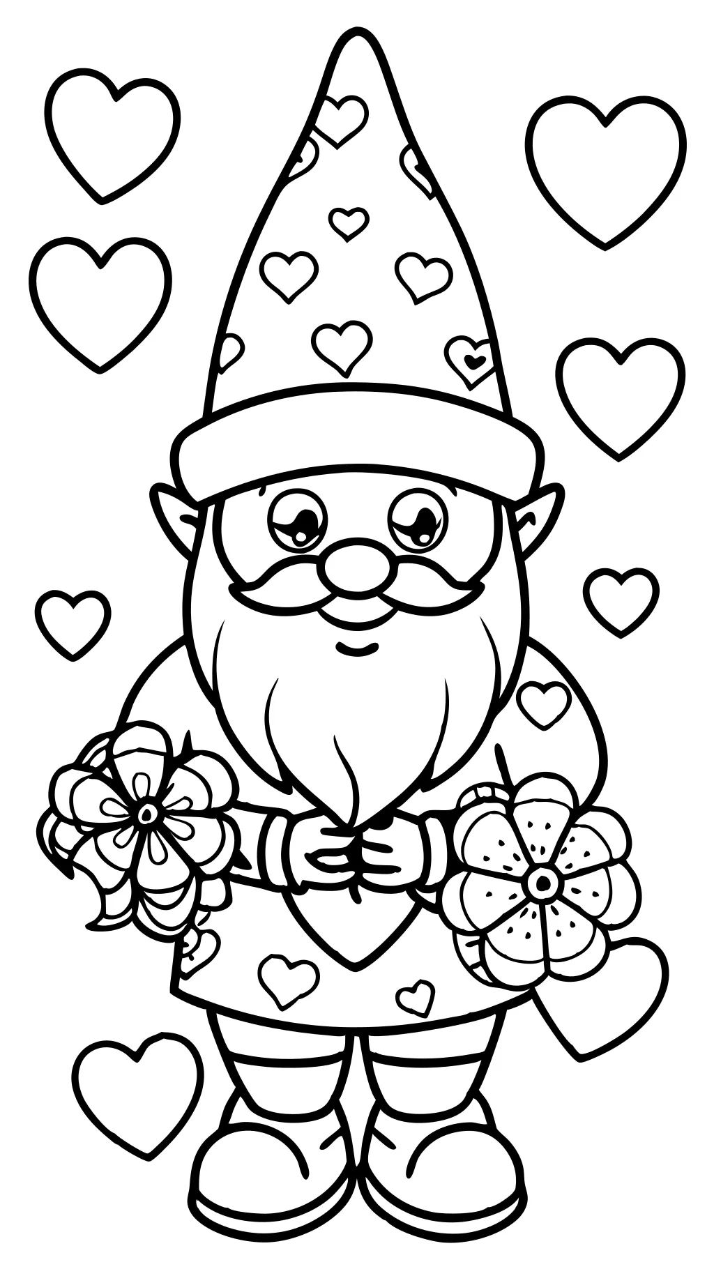 Páginas para colorear de Valentine Gnome